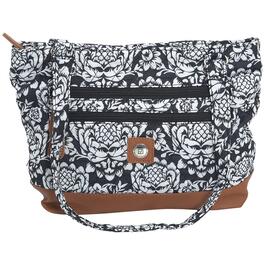 Stone Mountain Quilted Donna Tote - Black/White