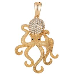 Wearable Art Gold-Tone Pearl Head Octopus Enhancer Pendant