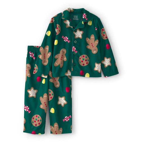 Toddlers Carter''s(R) 2pc. Christmas Gingerbread Fleece Pajama Set