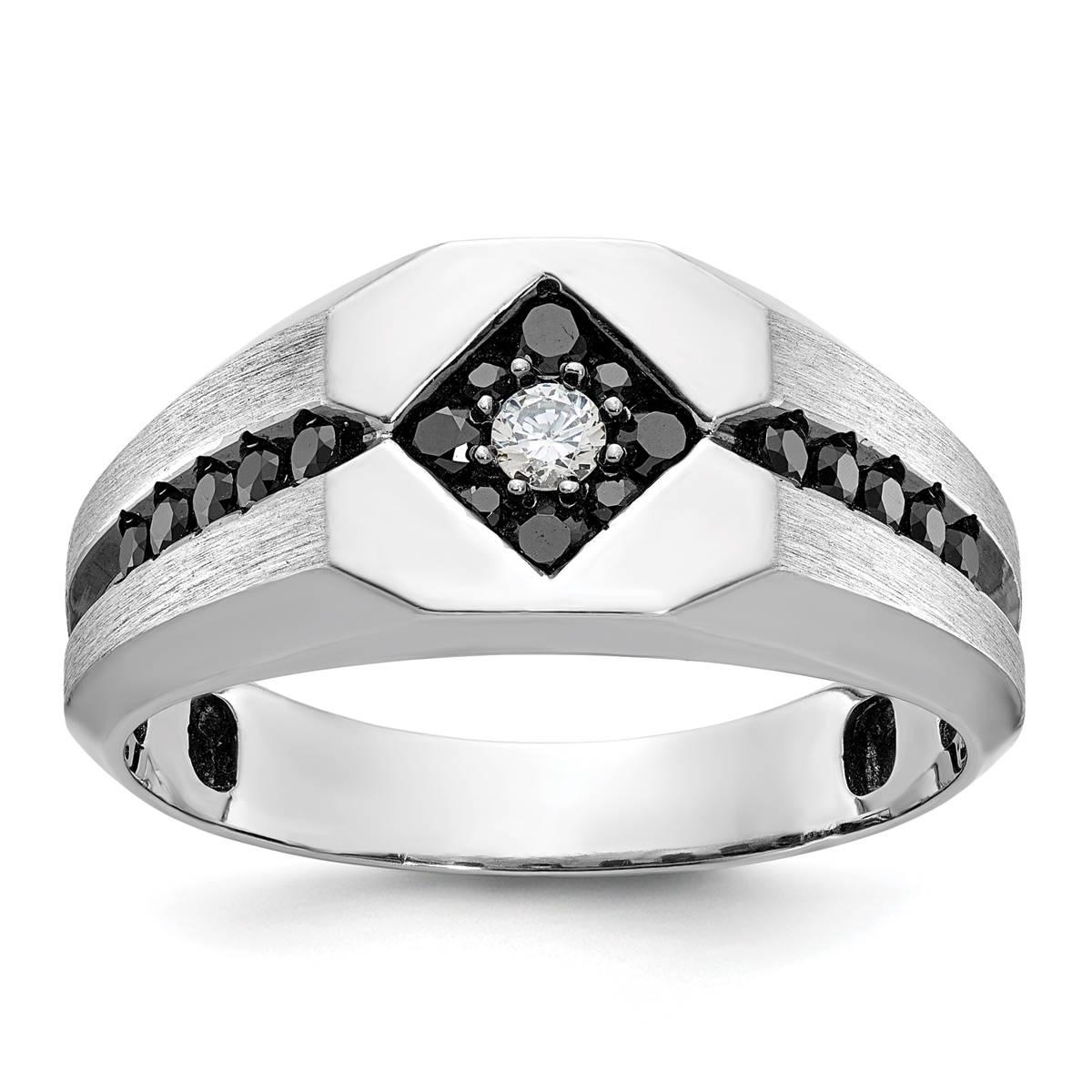 Mens Gentlemens Classics(tm) 14kt. White Gold 1/2ctw. Diamond Ring