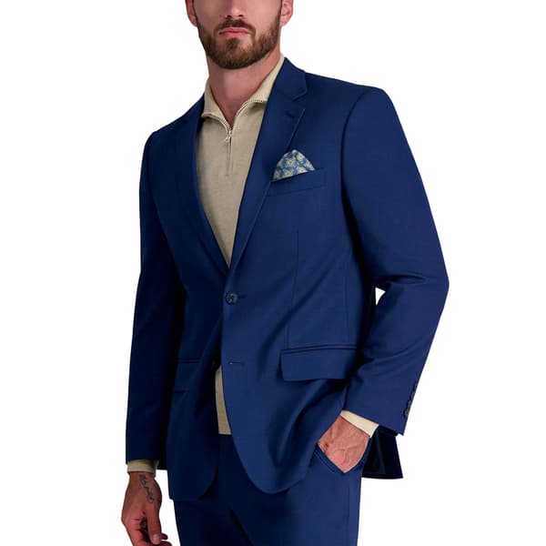 Mens Haggar(R) Blue Shark Suit Jacket - image 