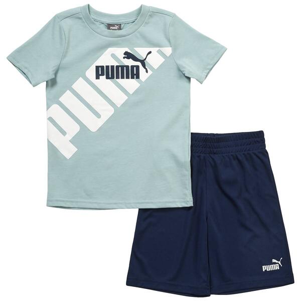 Boys (4-7) Puma 2pc. Cotton Jersey Tee &amp; Shorts Set - image 