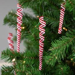 Northlight Seasonal Red & White Candy Curls Ornaments - Pack of 4