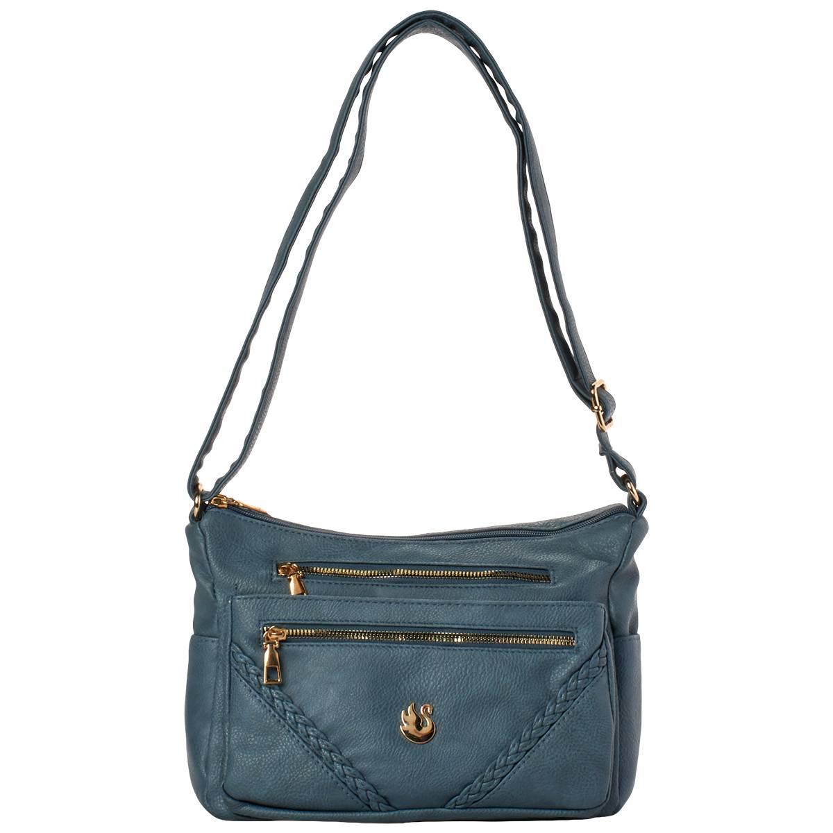 Gloria Vanderbilt Grainy Multi Compartment Braided Crossbody