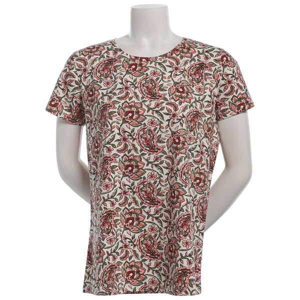 Womens Preswick & Moore® Short Sleeve Paisley & Vines Tee