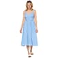 Womens Absolutely Famous Strappy Dot Ruched Waist Midi Dress - image 2