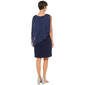 Womens MSK Rhinestone Asymmetric Poncho Sheath Dress - image 2