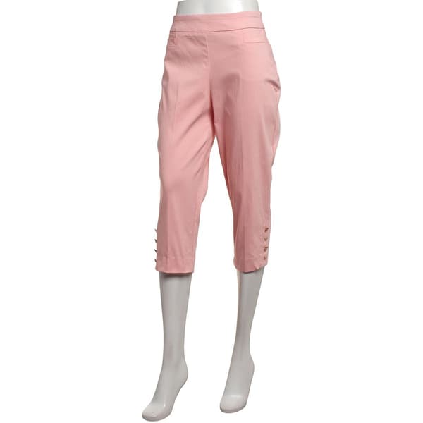 Petite Zac & Rachel Pull On Solid Millennium Cropped Capris - image 