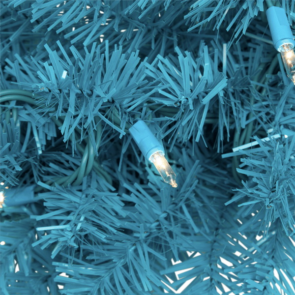 Northlight Pre-Lit Artificial Turquoise Pine Christmas Wreath