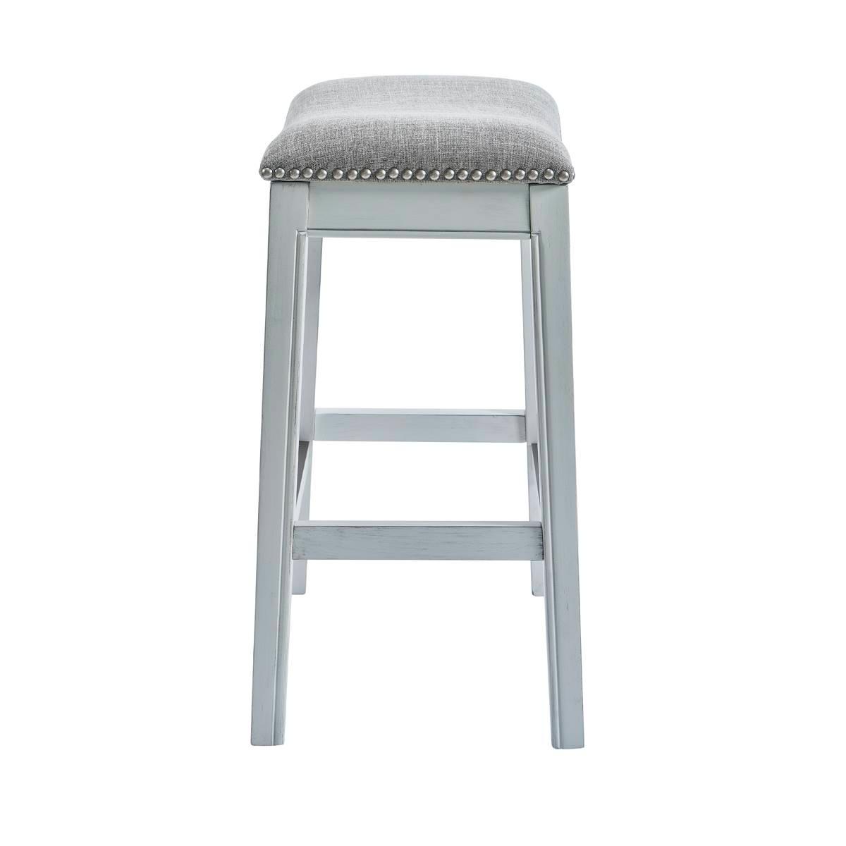 New Ridge Home Goods Zoey Counter-Height Saddle-Seat Barstool