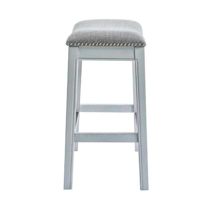 New Ridge Home Goods Zoey Counter-Height Saddle-Seat Barstool