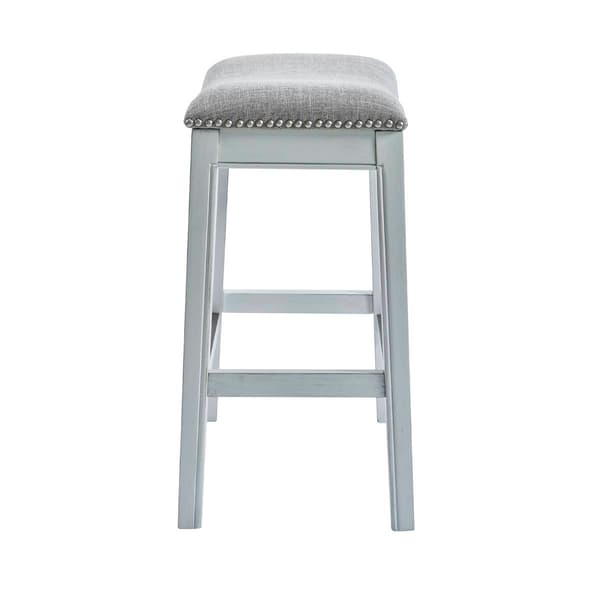 New Ridge Home Goods Zoey Counter-Height Saddle-Seat Barstool