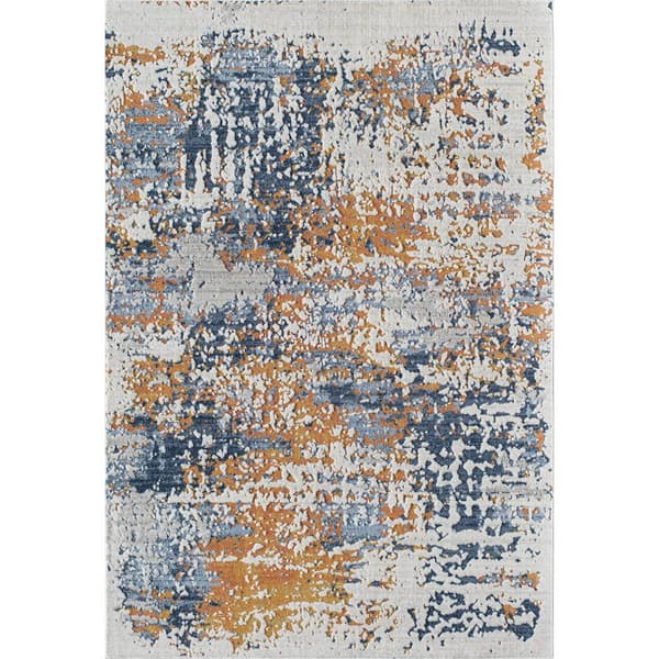 Rugs America&#40;tm&#41; Prescott Sapphire Gold Splatter Transitional Rug - image 