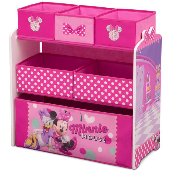 Delta Children Disney Minnie Mouse Six Bin Toy Storage Organizer