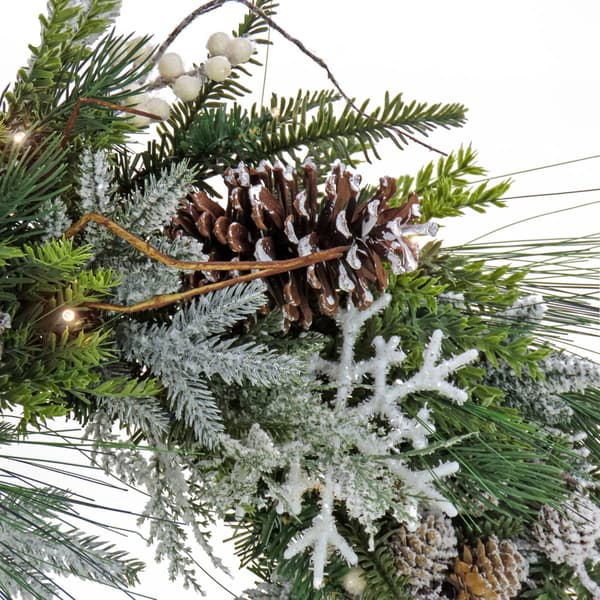 National Tree Cozy Winter Snowflake & Ornament Wreath