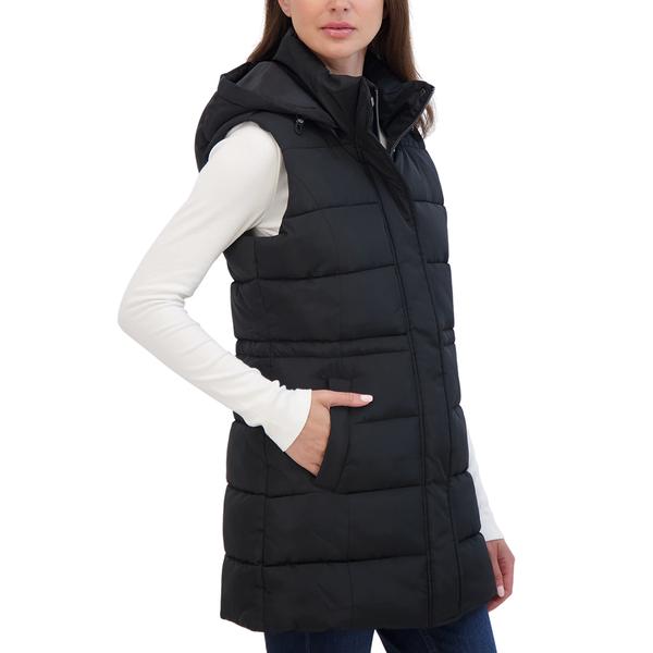 Plus Size Sebby Long Anorak Vest With Hood