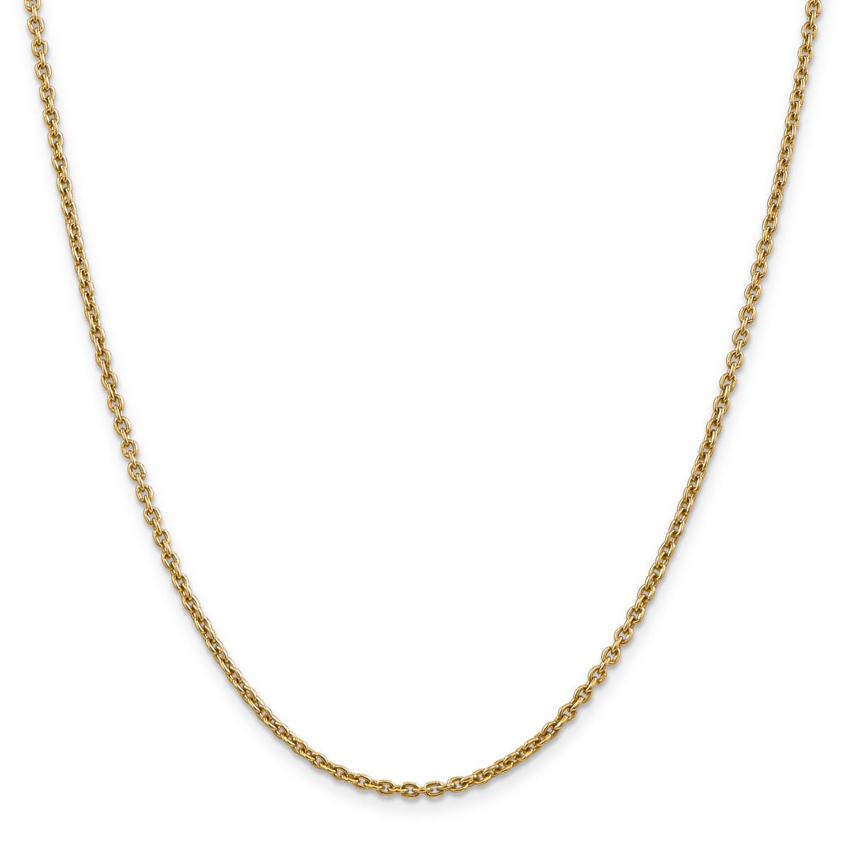 Gold Classics™ 2.2mm. Solid Polished Cable Chain Necklace