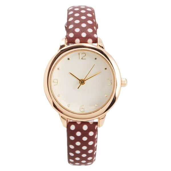 Womens Gold-Tone Ivory Dial Watch - ALB191H - image 