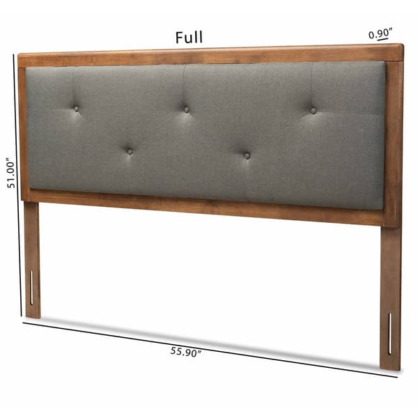 Baxton Studio Abner Modern Fabric Wood Full Size Headboard