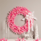 Northlight Pre-Lit Artificial Flocked Pink Pine Christmas Wreath - image 1