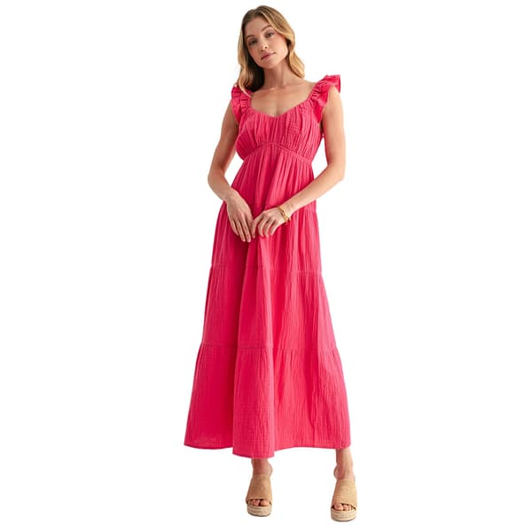 Womens CITY BLUES Empire Waist Tiered Maxi Dress - image 