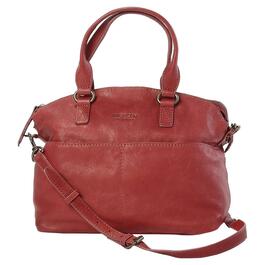 American Leather Co. Carrie Dome Satchel - Claret