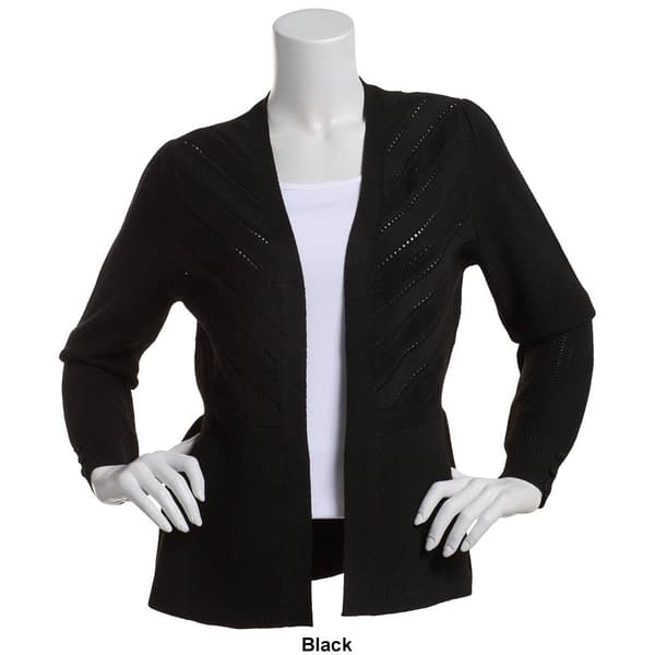 Womens 89th & Madison Mix Solid Cropped Cardigan