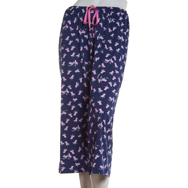 Plus Size HUE&#40;R&#41; Beach Chair Printed Pajama Capris - image 