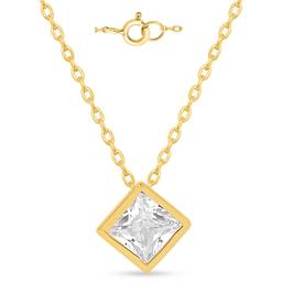 Nova Star(R) Gold Plated Sterling Silver Lab Grown Diamond Pendant