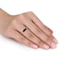 Radiant Rainbow™ 3 Stone Black Diamond Engagement Ring - image 3