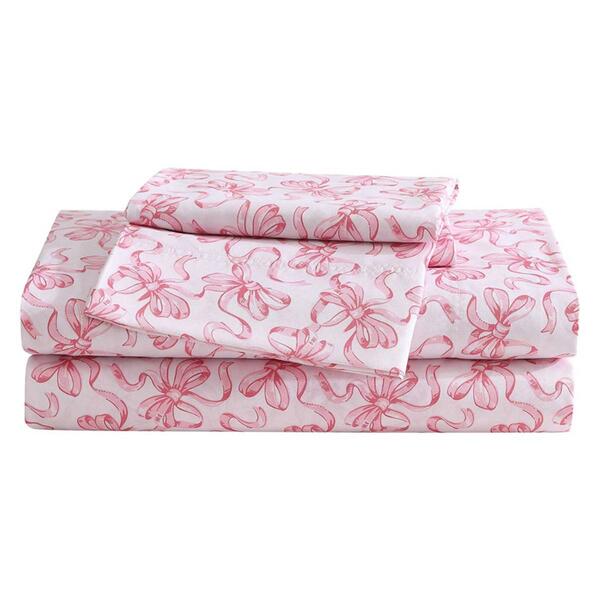 Betsey Johnson Ballet Bows Sheet Set - image 