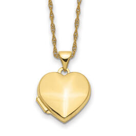 Gold Classics&#40;tm&#41; 10kt. Heart Locket Necklace