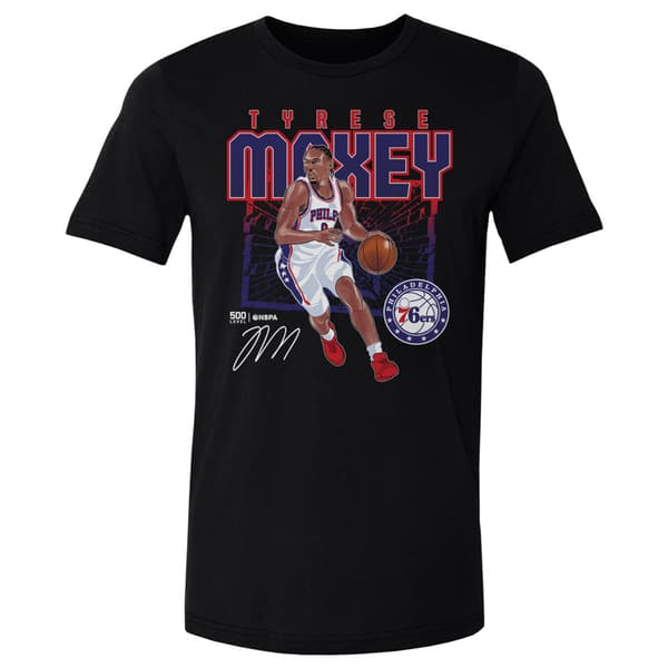 Mens NBA Tyrese Maxey 76ers Shattered Tee - image 