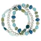 Ashley Cooper(tm) 3 Row Blue Beaded Stretch Bracelet - image 1