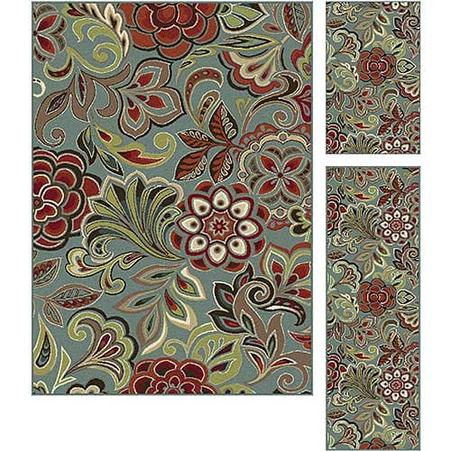 Tayse Deco Dilek 3pc. Seafoam Area Rug Set - image 