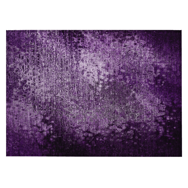 HomeRoots Purple Washable Non Skid Indoor Outdoor Accent Rug