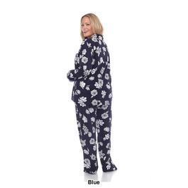 Plus Size White Mark 2pc. Long Sleeve Dotted Floral Pajama Set