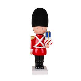 National Tree 11in. Christmas Soldier Holding Gift Figurine