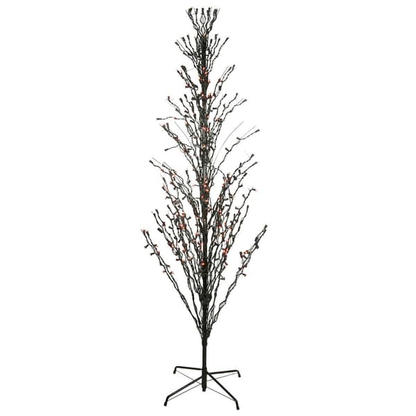Northlight Seasonal 6ft. Orange Light Outdoor Halloween Twig Tree - image 