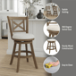 HH2 Home Hamlin Wood Counter Height Swivel Stool - image 10