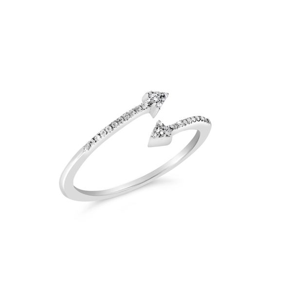 Haus of Brilliance 1/5ctw. Diamond Double Arrowhead Open Ring