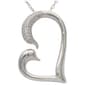 Diamond Classics(tm) Sterling 1/10ctw. Diamond Swan Heart Pendant - image 1