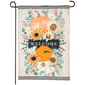 Evergreen Autumn Floral Swag Garden Burlap Flag - image 1