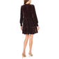 Womens MSK Long Sleeve Crushed Velvet A-Line Dress - image 4
