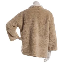 Womens Loungees Long Sleeve Reversible Sherpa Bed Jacket
