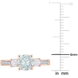 Gemstone Classics™ Aquamarine & Lab Created White Sapphire Ring