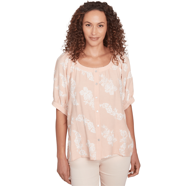 Womens Skye''s The Limit Spring Romance Floral Button Front - image 