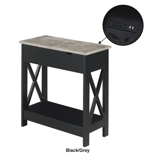 Convenience Concepts Oxford Flip Top End Table