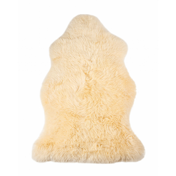 HomeRoots Beige Shag Accent Rug