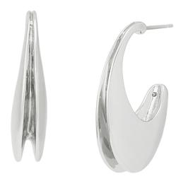 Steve Madden Oval Flat Huggie Earrings